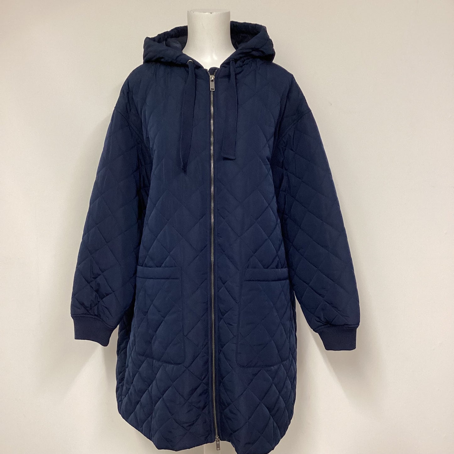 BNWT Marks & Spencer Navy Long Padded Coat Size 20