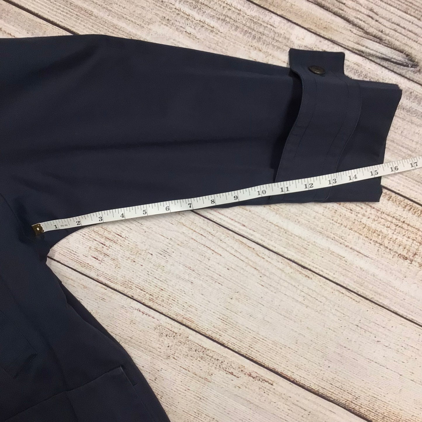 Aquascutum Navy Blue Short Trench Coat Size 12