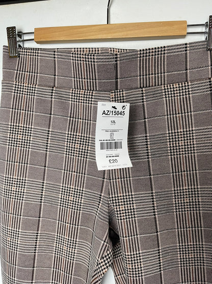 BNWT Next Multi Plaid Trouser Size 12L