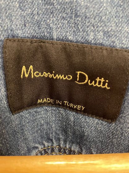 Massimo Dutti Tailored Blue Denim Shirt EUR Medium UK 10