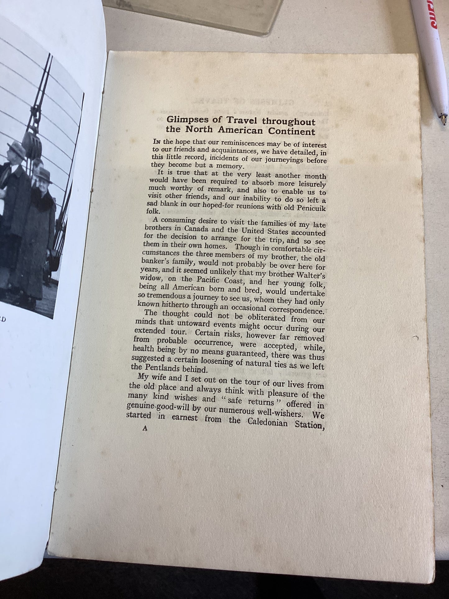 Glimpses of Travel Throughout The North American Continent Privately Printed 1927