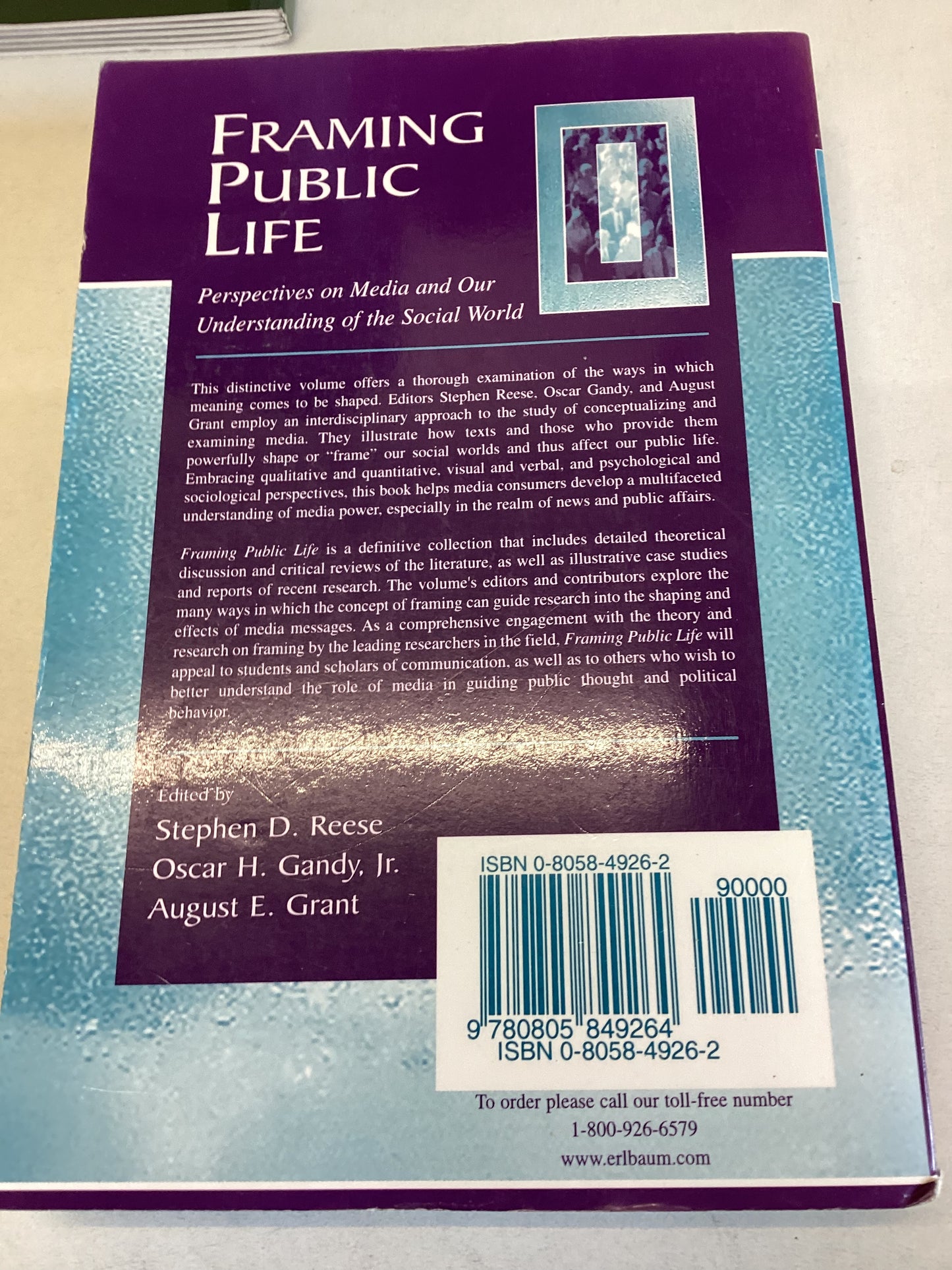 Framing Public Life Perspectives On Media and Our Understanding Of The Social World