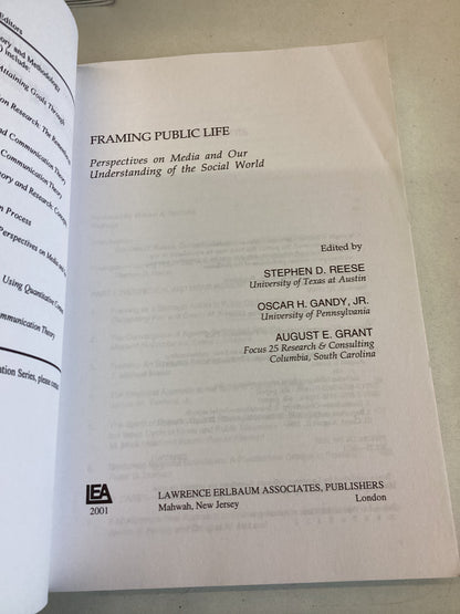 Framing Public Life Perspectives On Media and Our Understanding Of The Social World