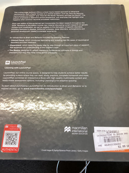 An Introduction To Brain and Behavior Sixth Edition Bryan Kolb, Ian Q Whishaw, G Campbell Teskey