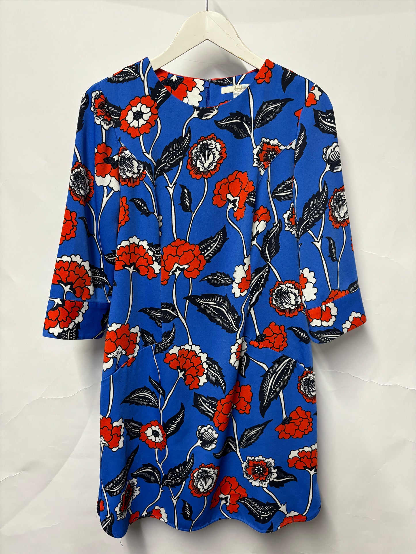 Boden Blue Floral Print Dress UK12