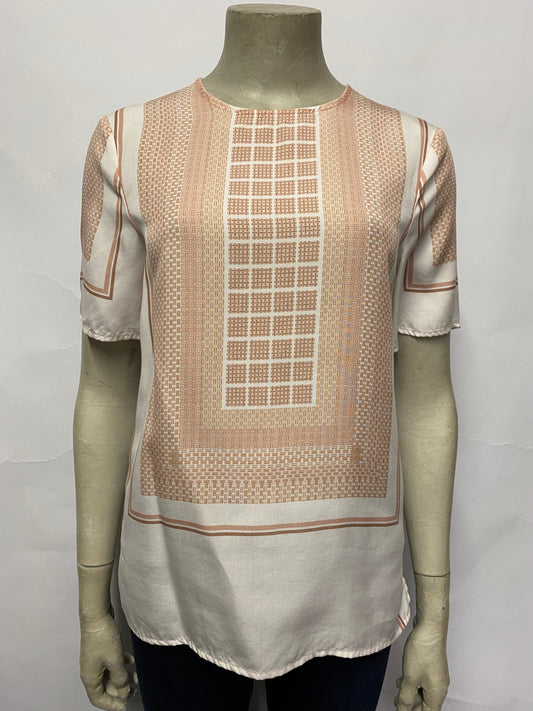 Reiss White and Neutral Patterned T-shirt 4