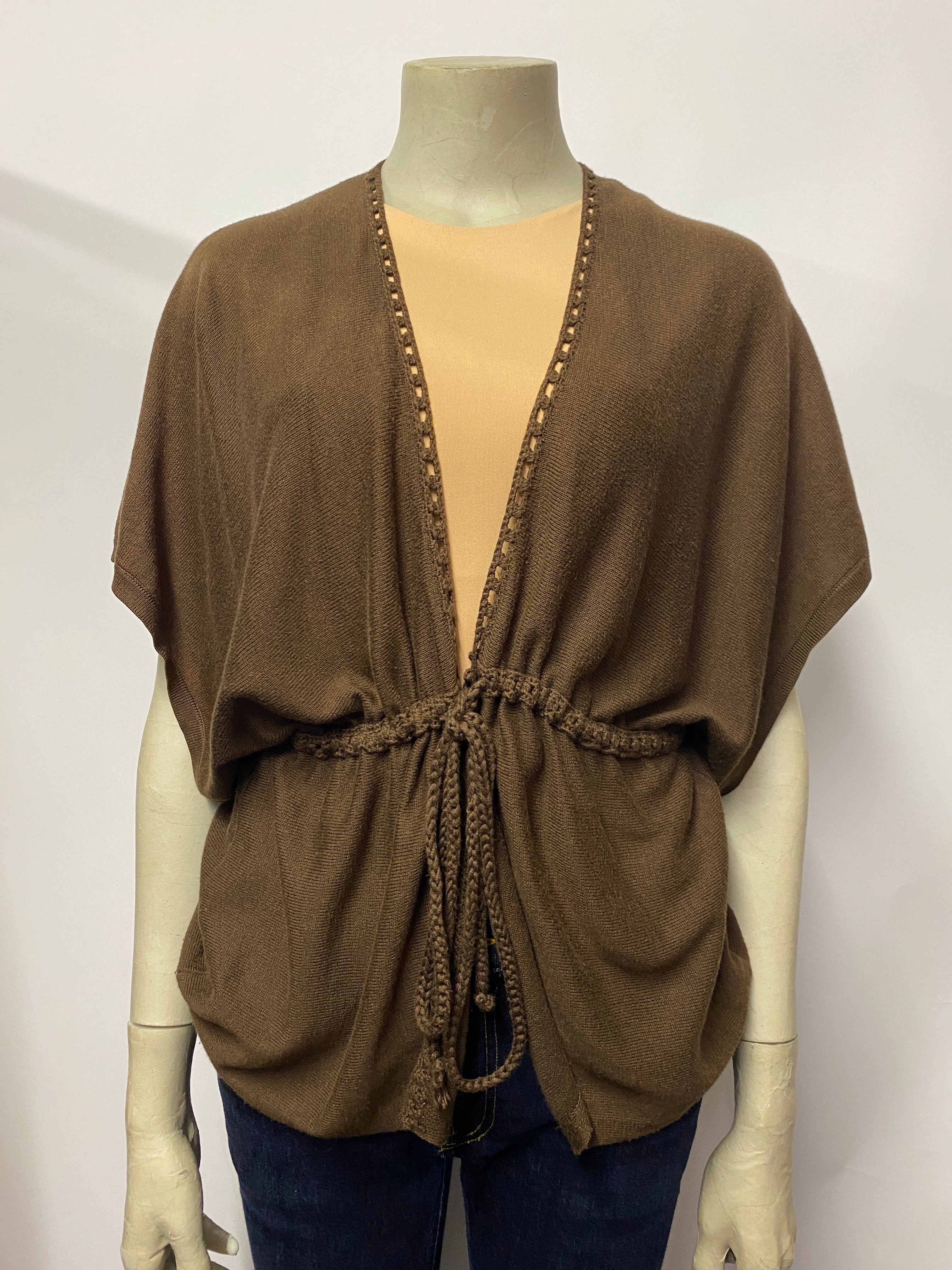 Ann Taylor Brown short Sleeve Cardigan Medium Shop for Shelter