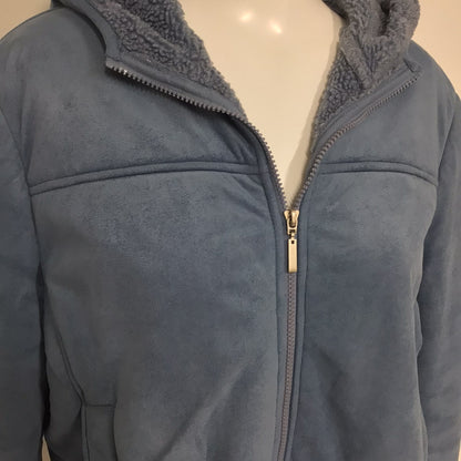 Nouveau Edition Light Blue Hooded Jumper w/Teddy Bear Lining Size 16 (on label)