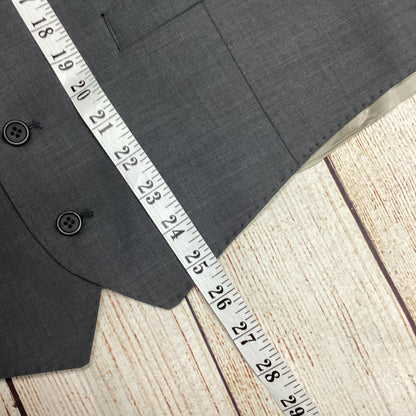 Santinelli 3 Piece Grey Wool Blend Suit Size 46/40