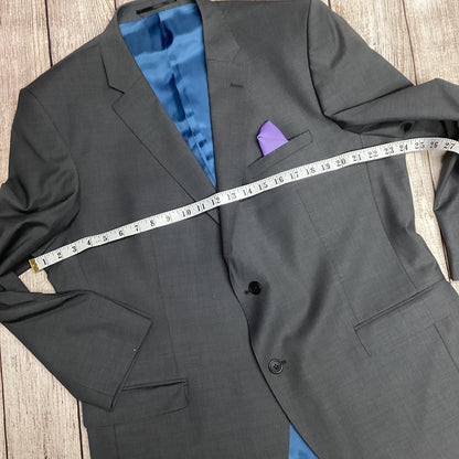 Santinelli 3 Piece Grey Wool Blend Suit Size 46/40