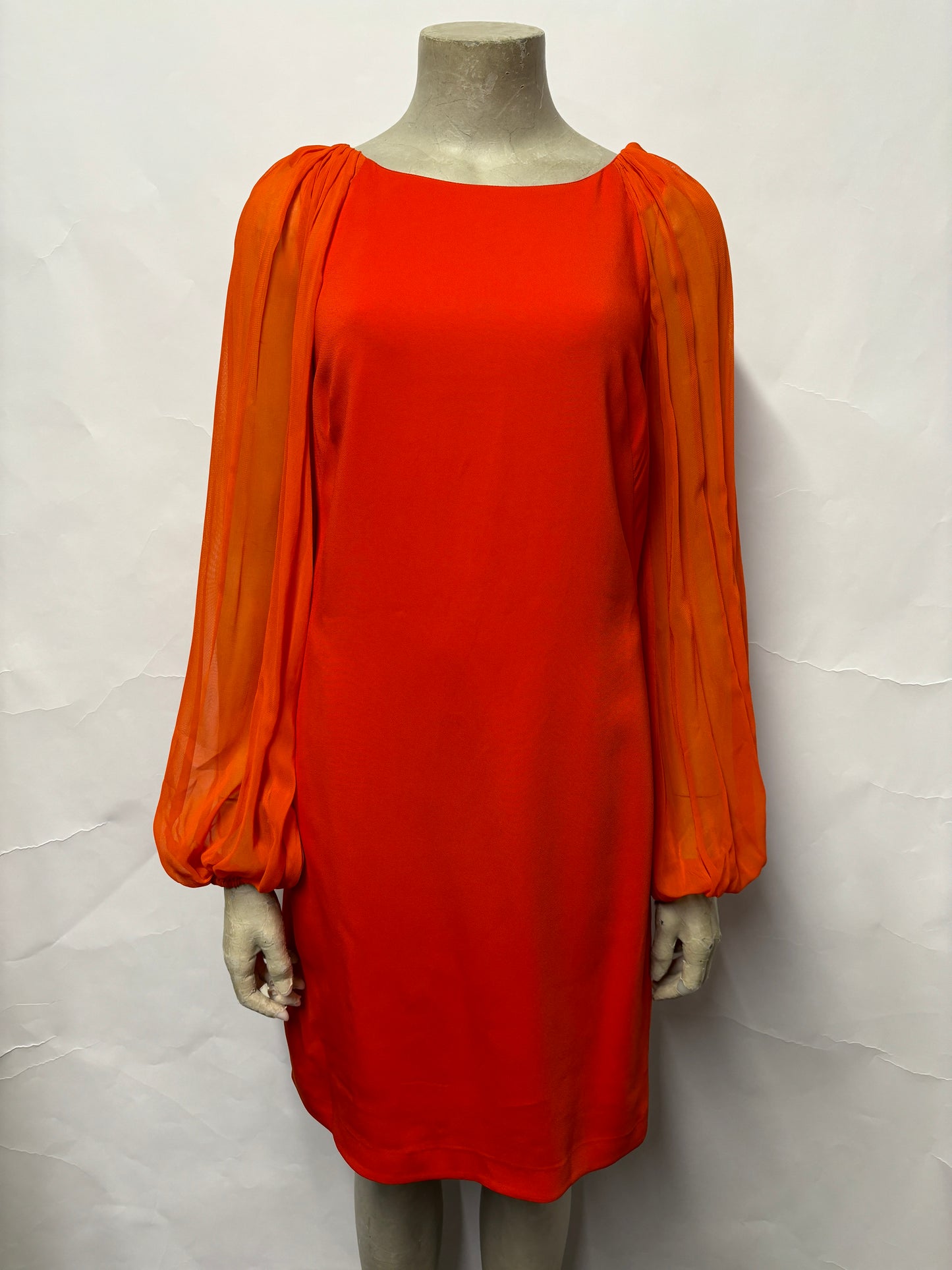 Amen Orange Balloon Sleeve Dress 8