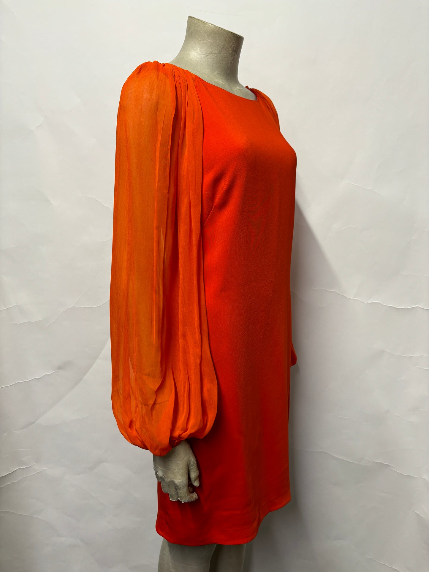 Amen Orange Balloon Sleeve Dress 8