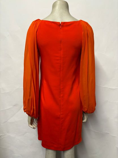 Amen Orange Balloon Sleeve Dress 8