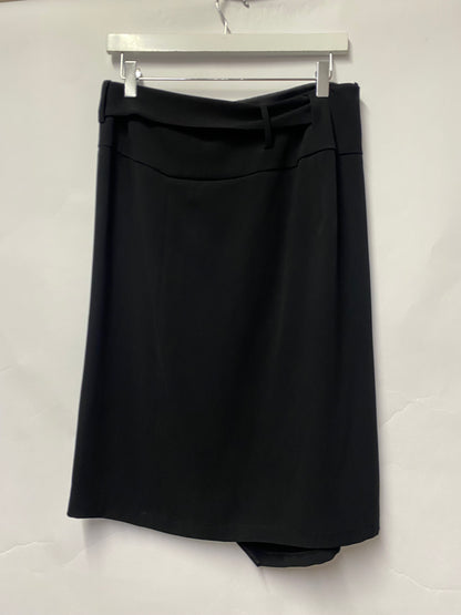 MaxMara Black Knee Length Skirt with Buckle 12