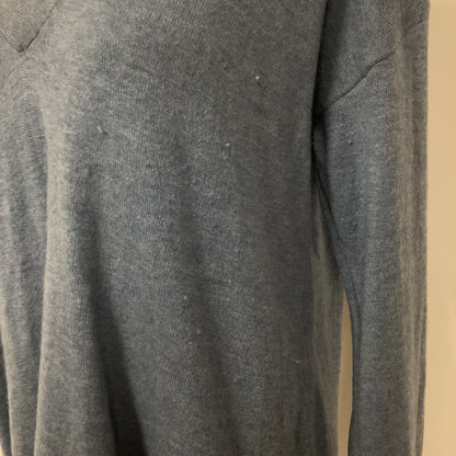 Fat Face Blue Wool Cashmere Blend V Neck Jumper Size 12