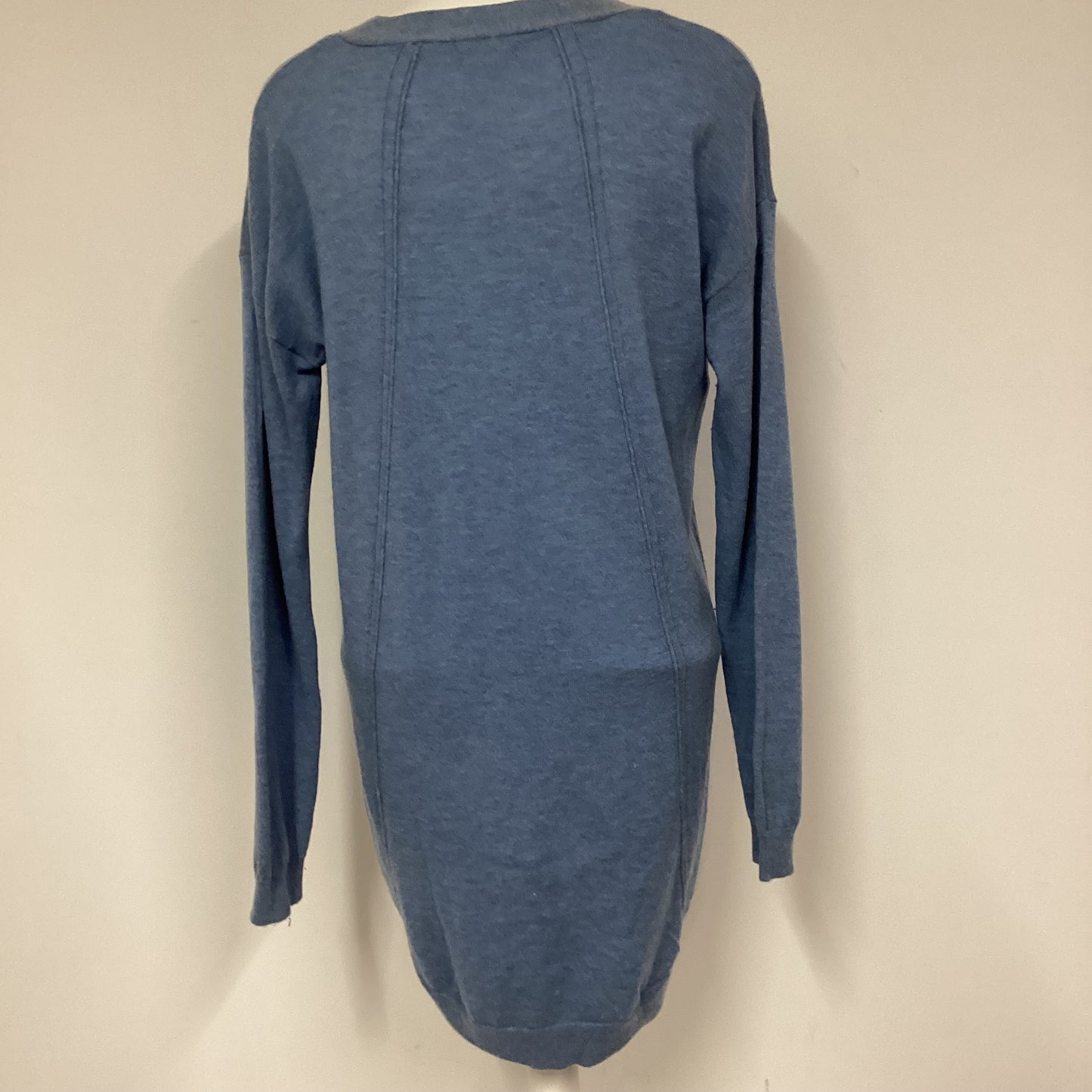 Fat Face Blue Wool Cashmere Blend V Neck Jumper Size 12