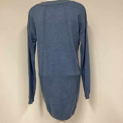 Fat Face Blue Wool Cashmere Blend V Neck Jumper Size 12