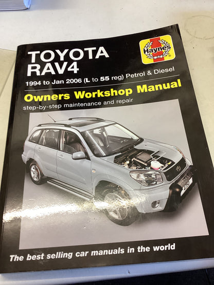 Toyota RAV4 1994 to Jan 2006 L to 55 Reg Petrol and Diesel Owners Workshop Manual