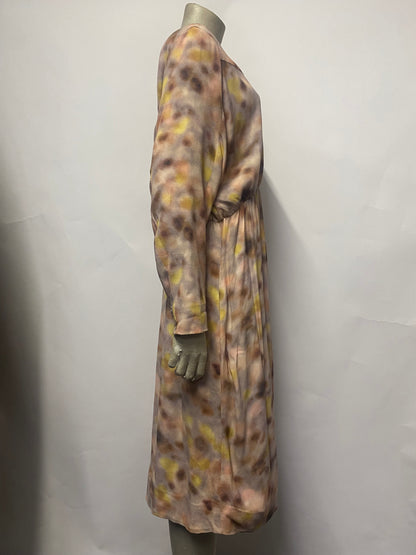 COS Lilac and Yellow Water Colour Mid Length Dress 14