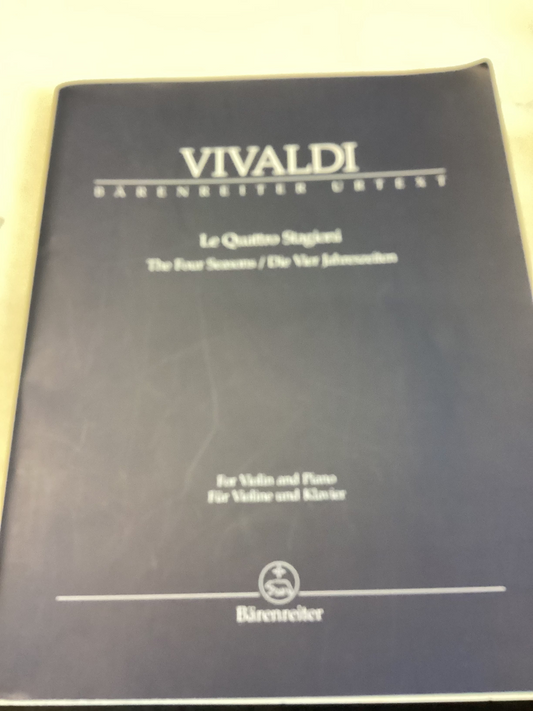 Vivaldi Barenreiter Urtext Le Quattro Stagioni The Four Seasons/ Die Vier Jahreszeiten For Violin and Piano
