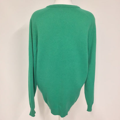 Lyle & Scott Gleneagles Green 100% Wool V Neck Jumper Size Ch 46" (approx.)