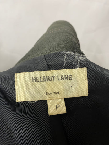 Helmut Lang Grey Leather Biker Jacket Small