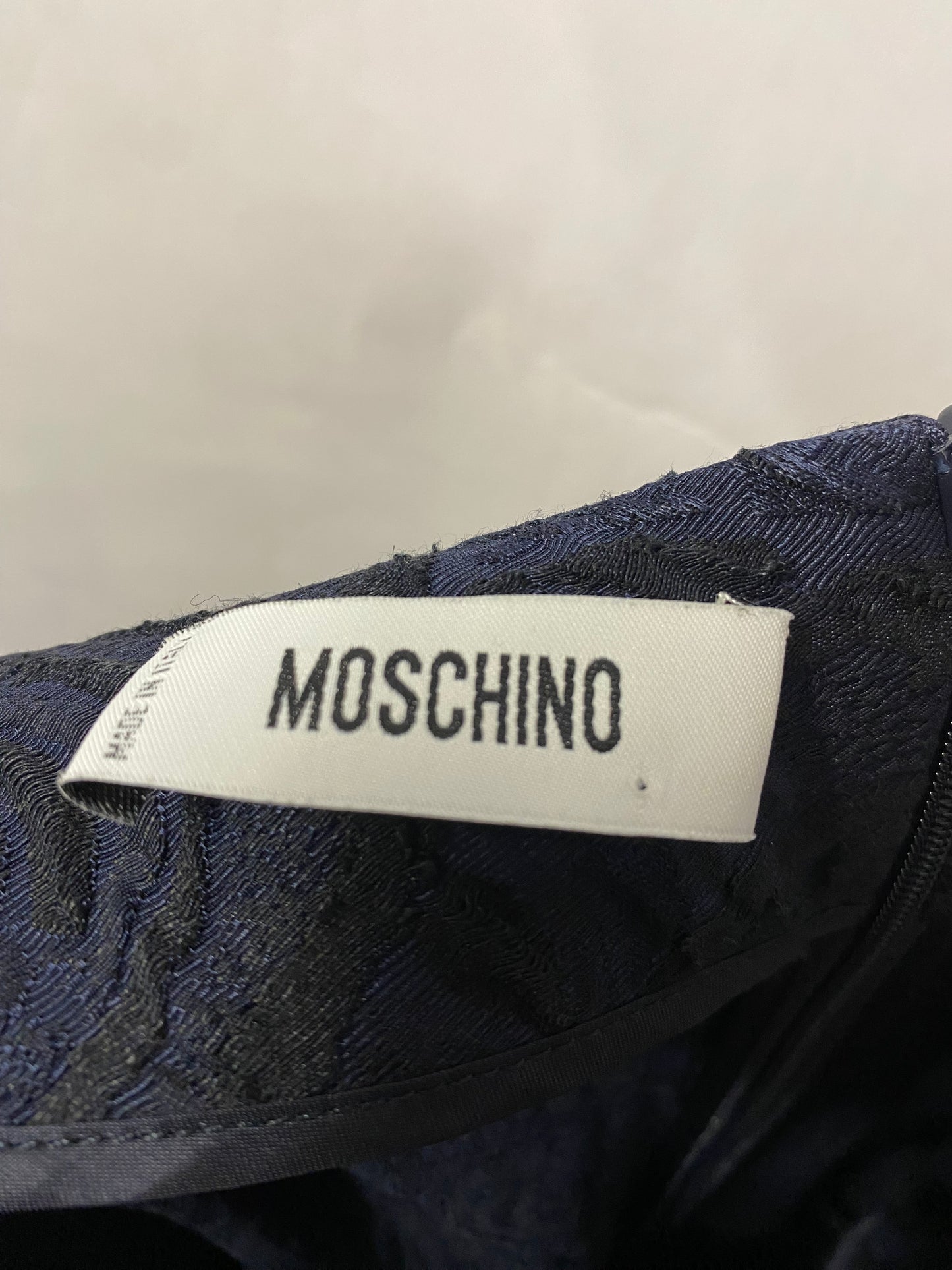 Moschino Blue Short Sleeve Rose Bow Dress 8