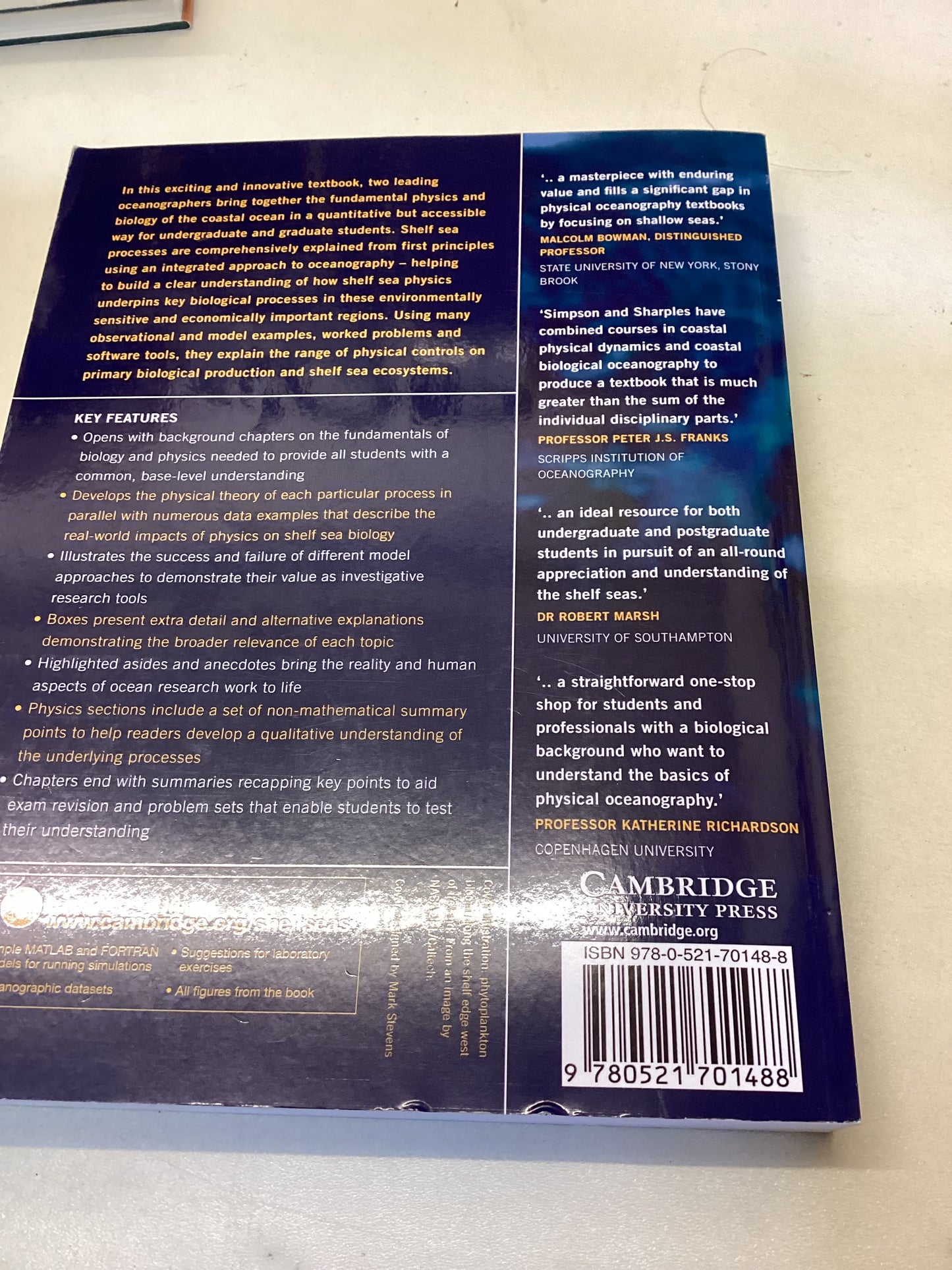 Introduction To The Physical and Biological Oceanography of Shelf Seas