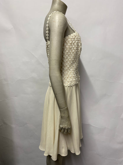 Louis Féraud Cream Floral Dress 10