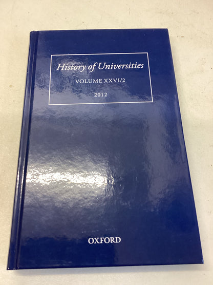 History of Universities Volume XXV1/2 2012