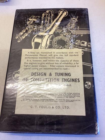 Riley Maintenance Manual 1930 - 1956 First Edition S V Haddleton