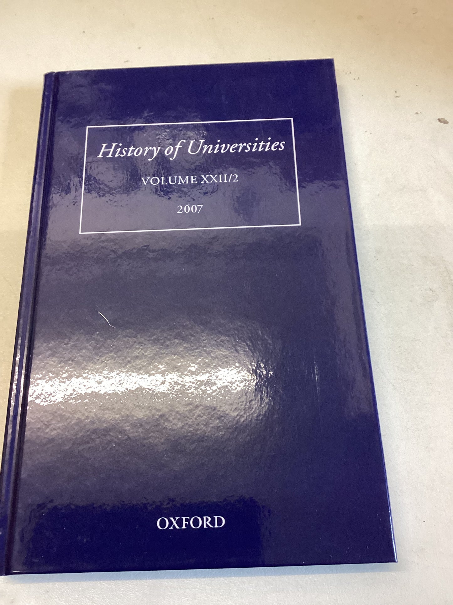 History of Universities Volume XX11/2 2007