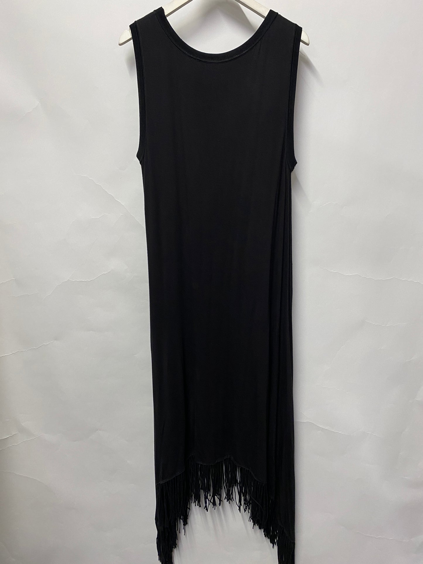 Elie Tahari Black Jersey Full Length Tunic Dress Large