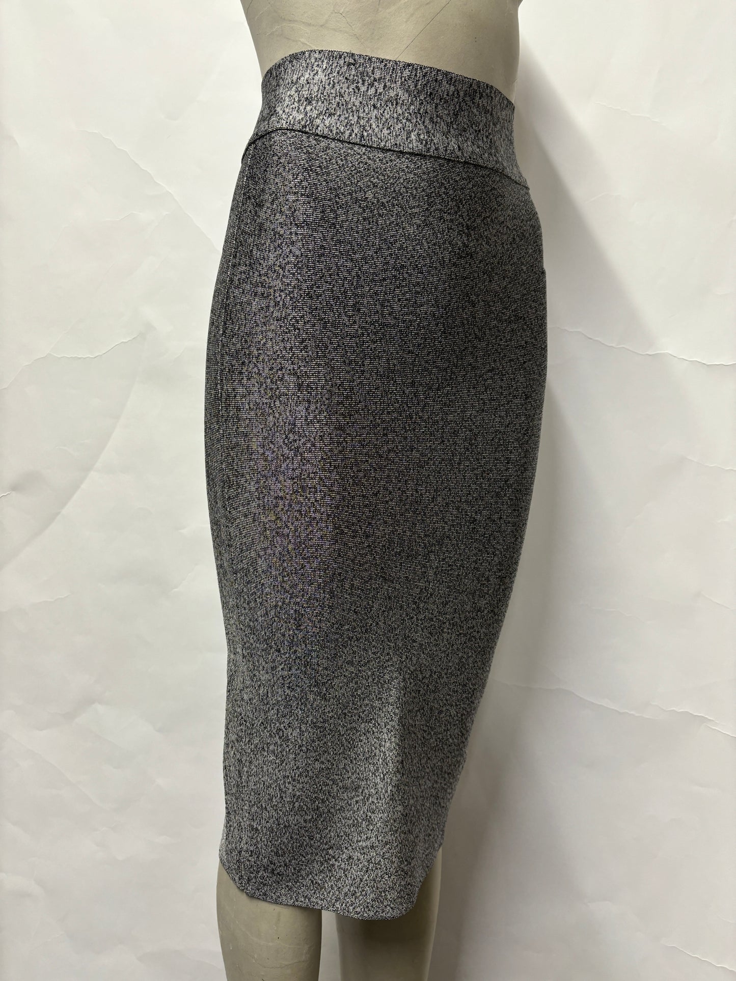 Gracia Grey knitted and Fitted Pencil Skirt S