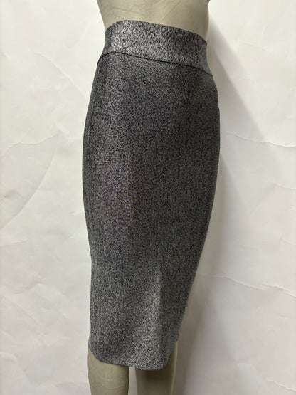 Gracia Grey knitted and Fitted Pencil Skirt S