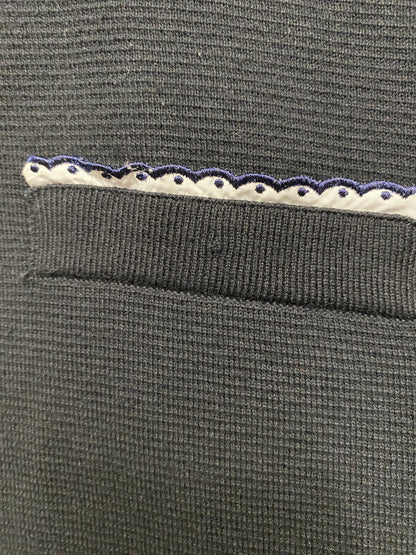 MAJE Black Cotton Knit Mini A-line Skirt 12
