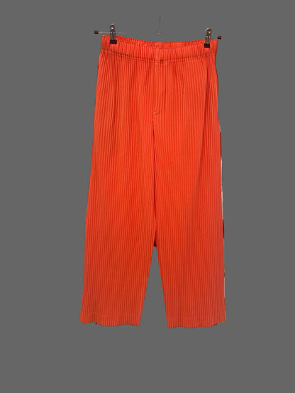 Issey Miyake Homme Plisse Orange Pleated Trousers Size 2