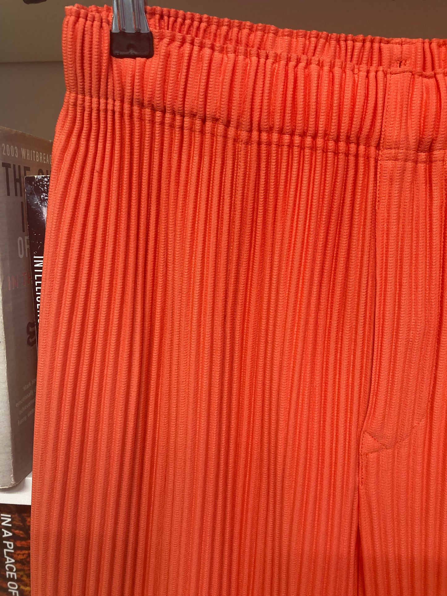 Issey Miyake Homme Plisse Orange Pleated Trousers Size 2