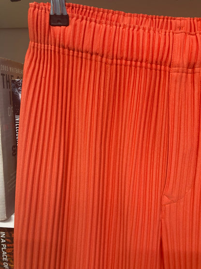 Issey Miyake Homme Plisse Orange Pleated Trousers Size 2