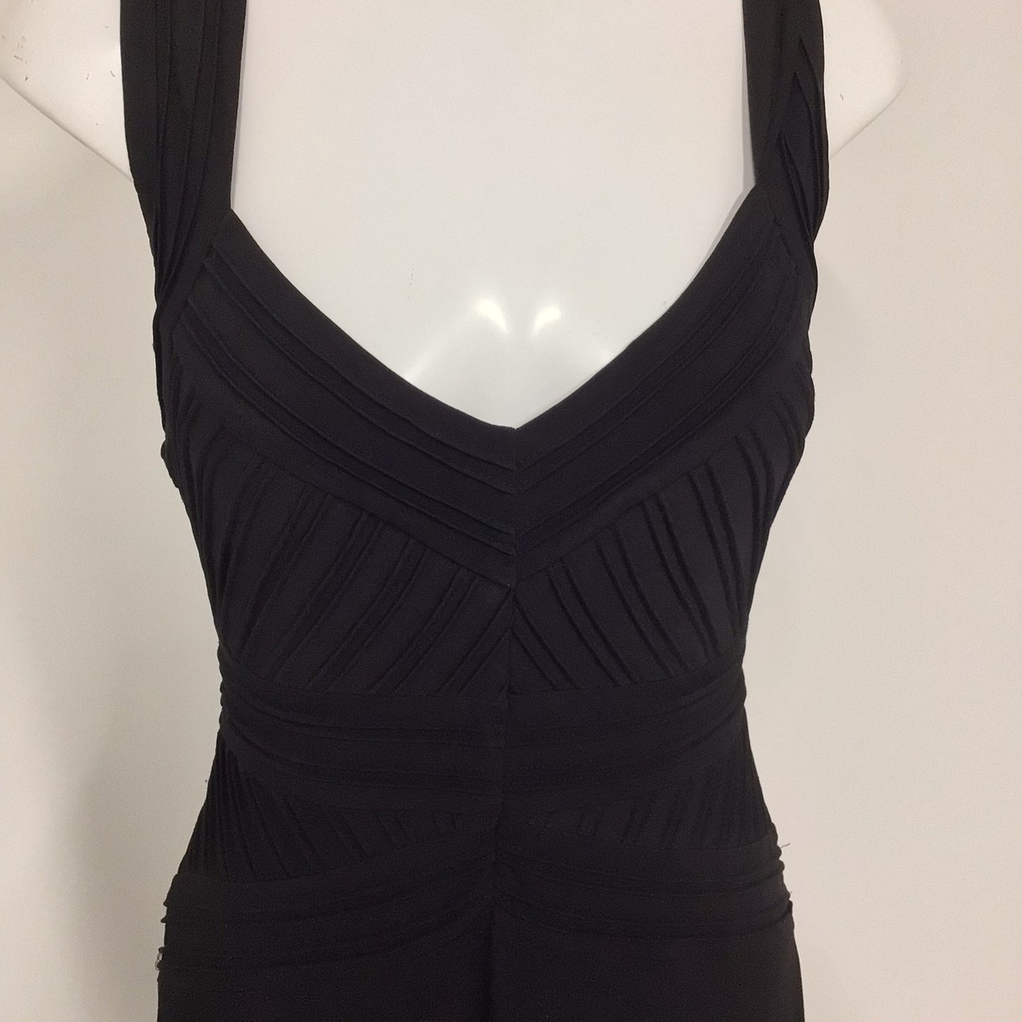 Marc New York Andrew Marc Black Cross Back Long Dress Size 8 (size 4 on label)