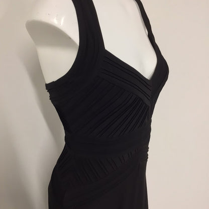 Marc New York Andrew Marc Black Cross Back Long Dress Size 8 (size 4 on label)