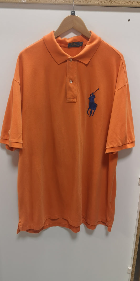 Ralph Lauren Orange Cotton Polo Shirt Size XXL