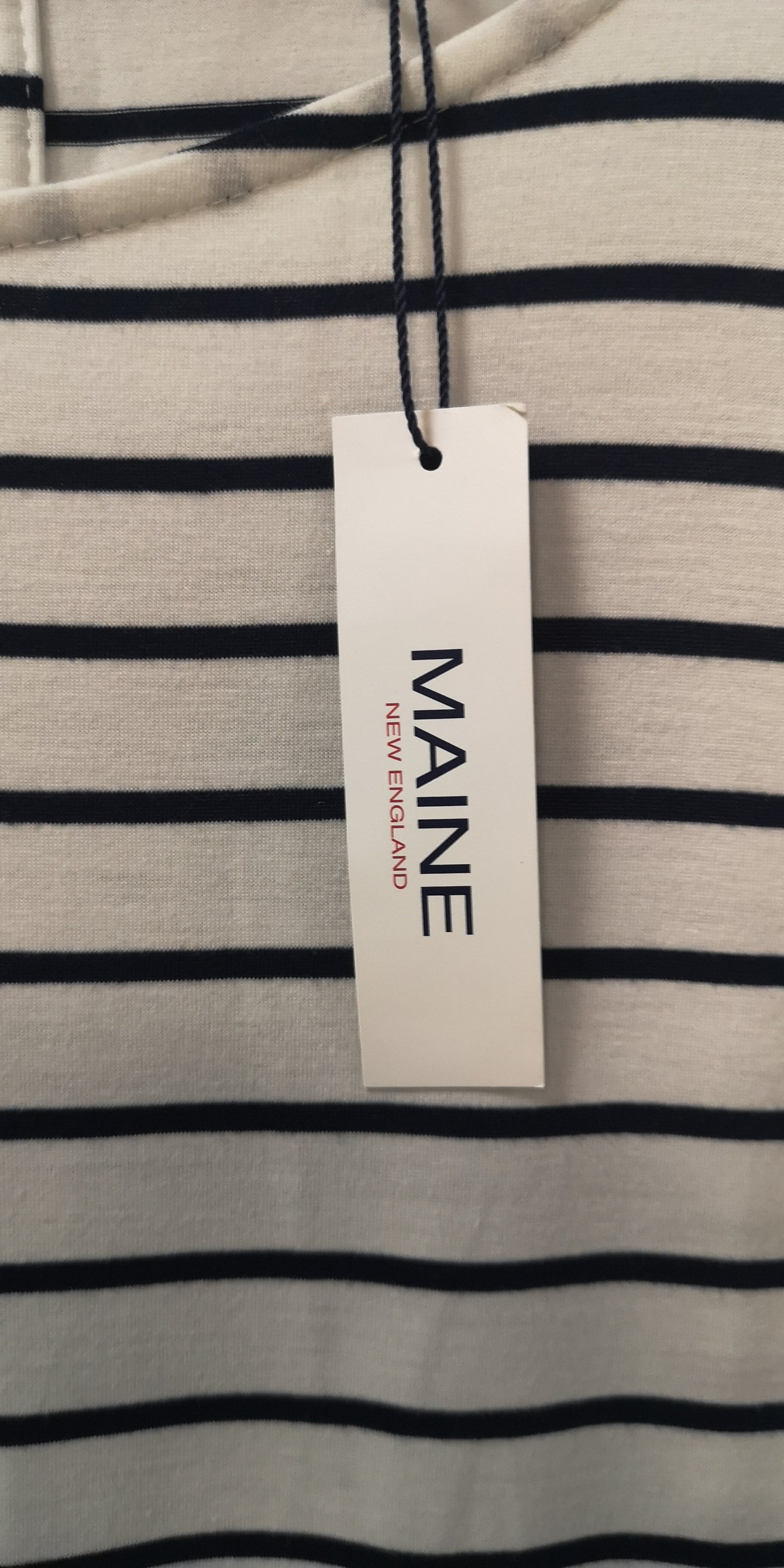 Maine Mixed Stripe Tie Waist Jersey T-Shirt Culotte Jumpsuit Women's Size 18 BNWT