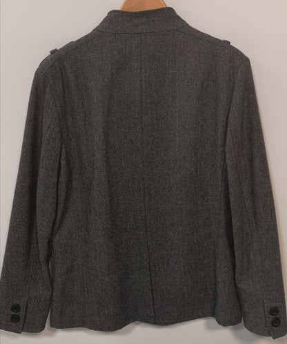 Red Herring Wool Blend Grey Coat Size M
