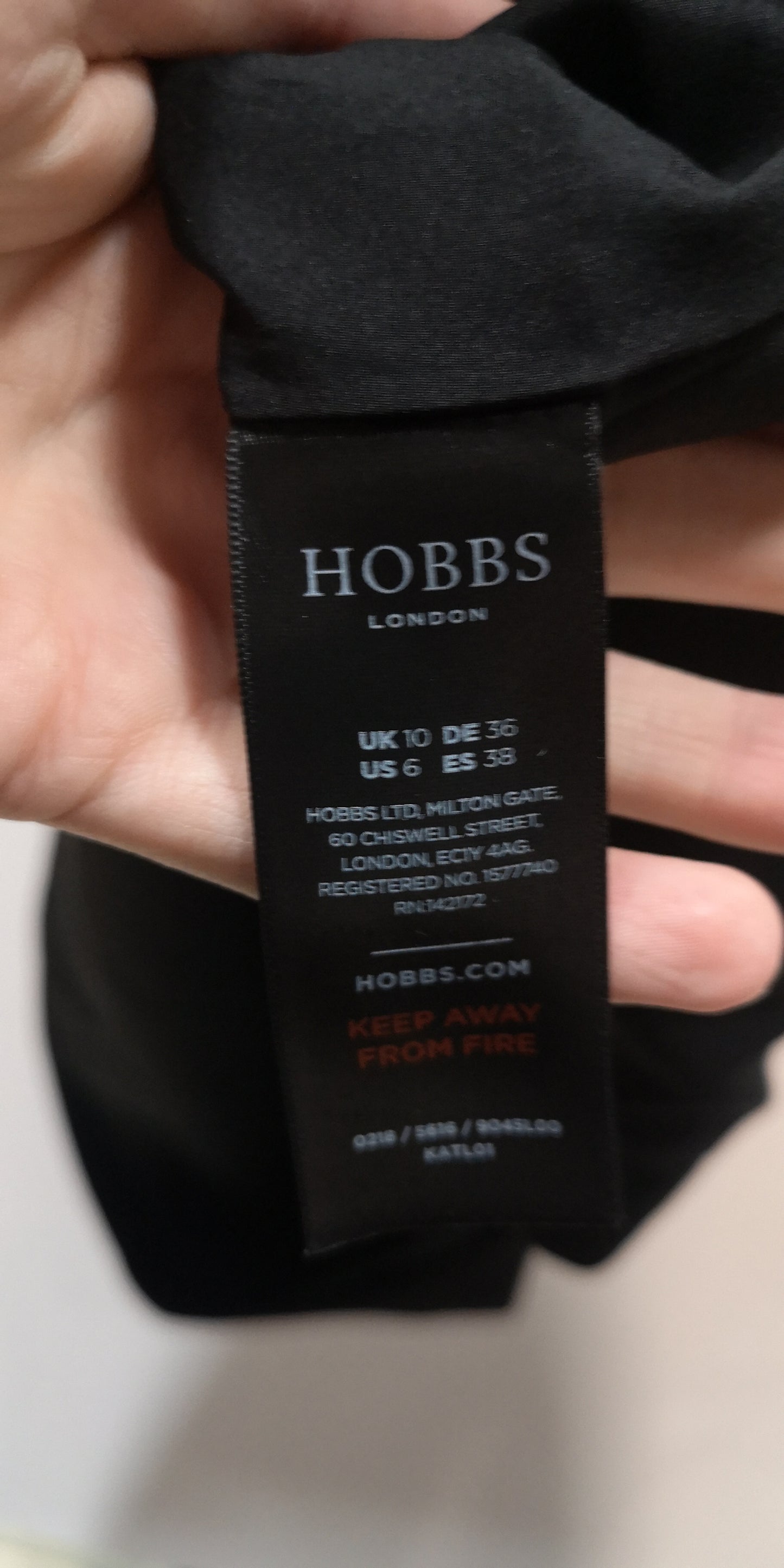 Hobbs Black Dress Size 10