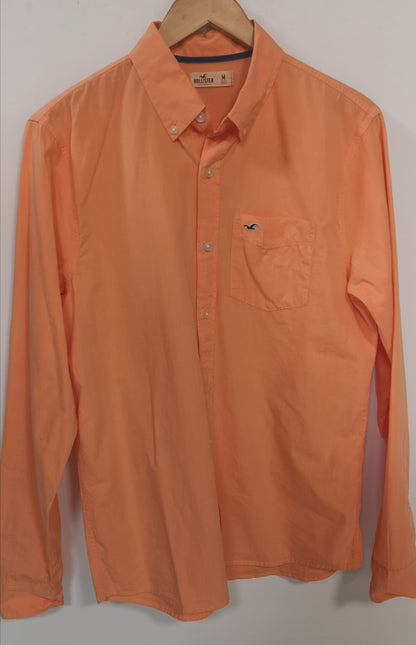 Hollister Orange Long Sleeve Shirt Size M