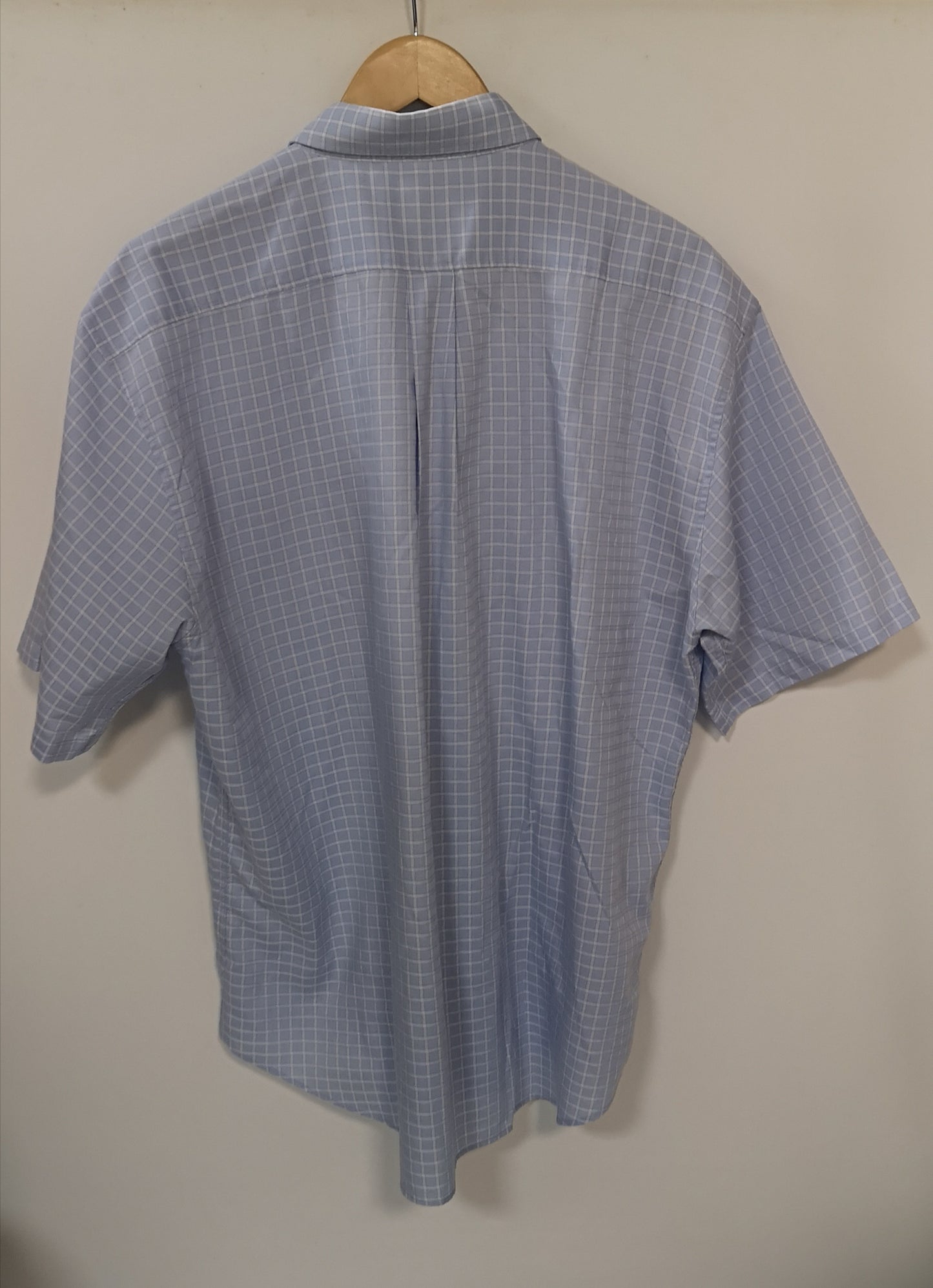 Vintage Yves Saint Laurent (YSL) Blue/White Long Sleeve Checked Shirt Size XL