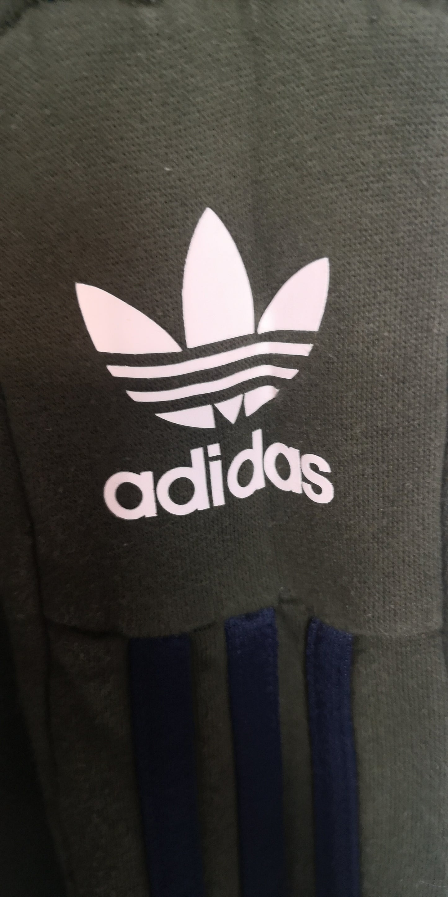 Adidas Green w/ Blue 3 Stripe Tracksuit Bottoms Size L