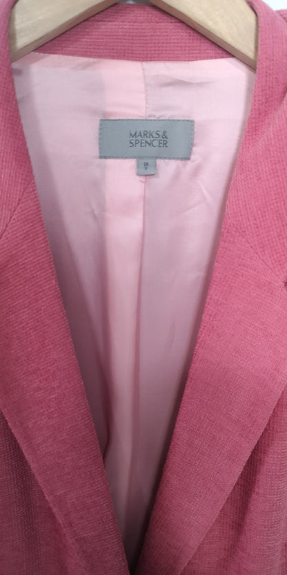 Marks & Spencer Pink Blazer Size 16