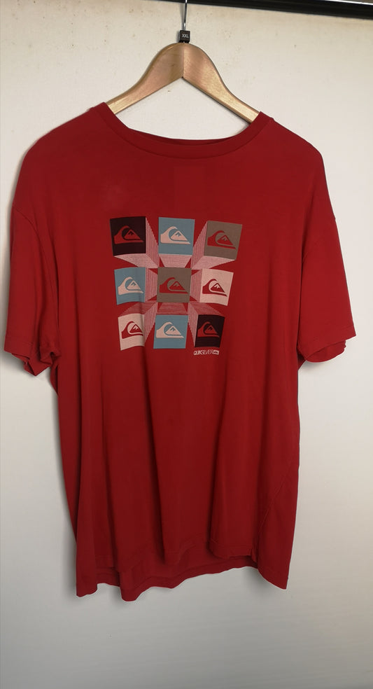 Quiksilver Red T-Shirt Size XXL